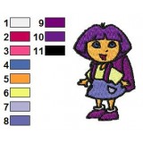 Dora Back to School Embroidery Design